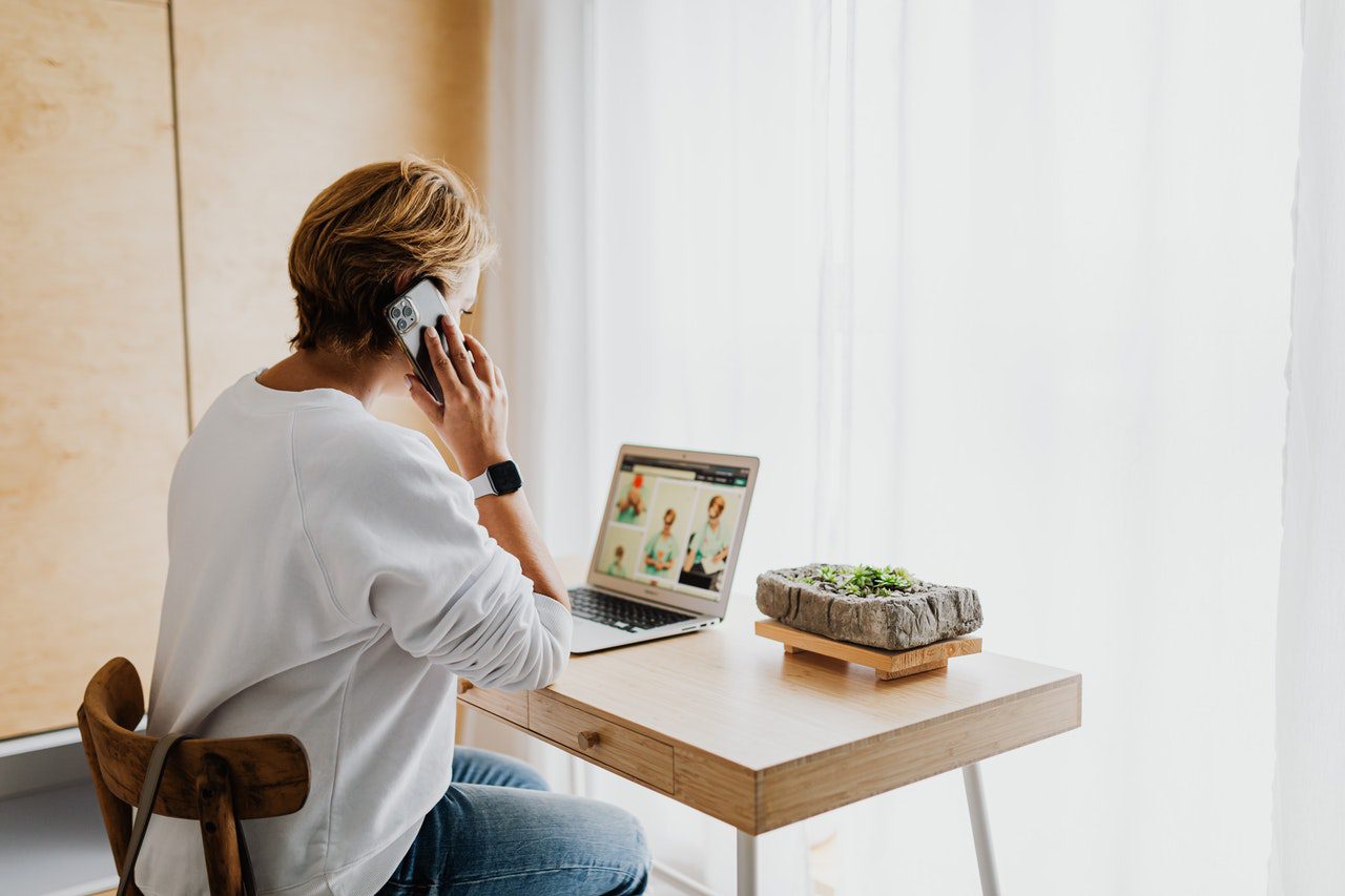 woman working